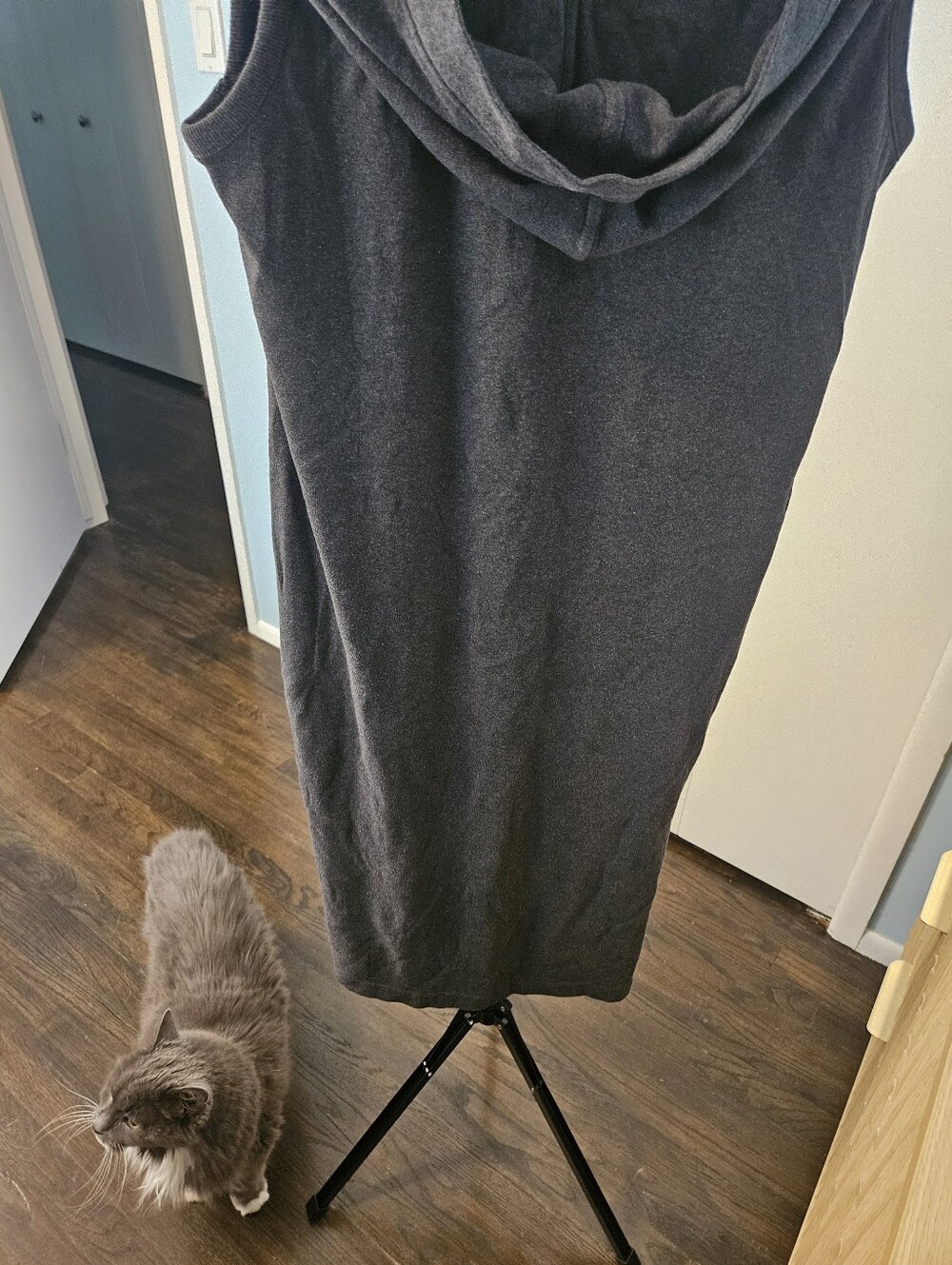 pact Sleeveless Mid Calf Dress In Graphite Gray - Picture 3 of 3